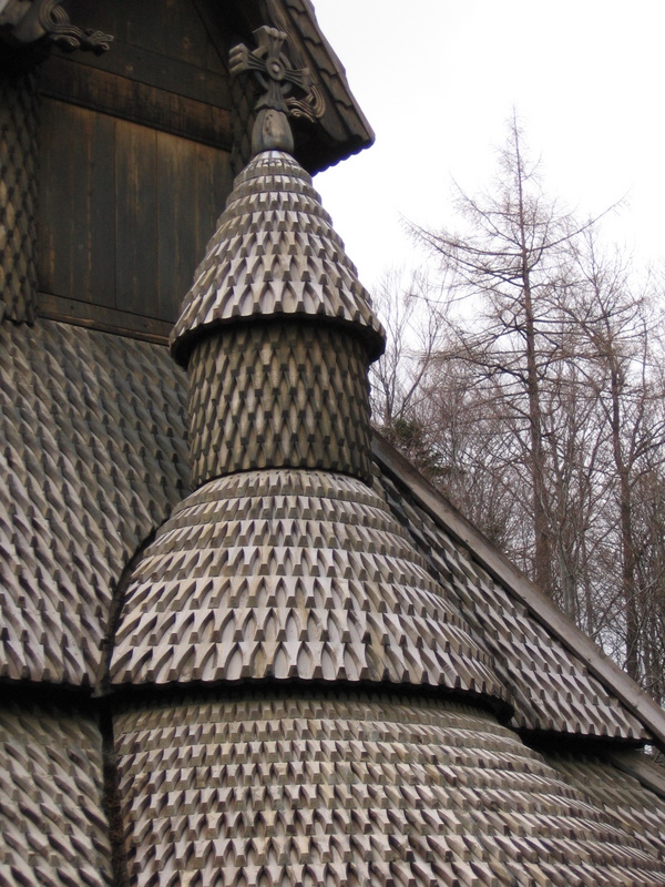 Střecha Stavkirke.
