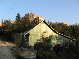 Zlínské chalupy - apartní zelená boudička.